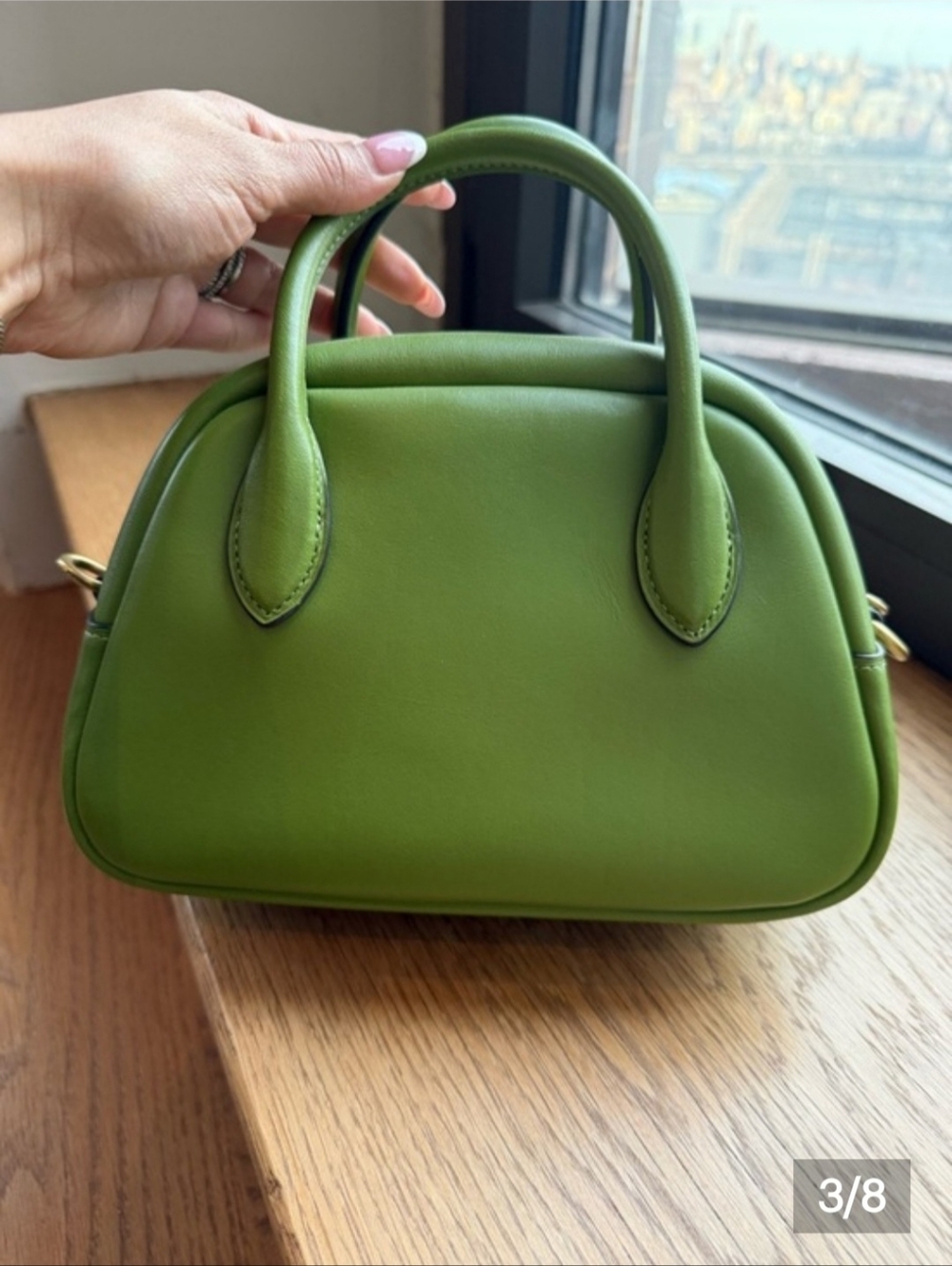 COACH Borough Bowling Bag - Dark Lime - Picture 3 of 7